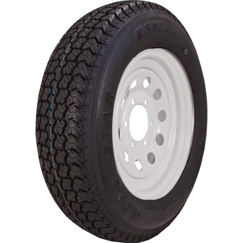 LOADSTAR ST225/75D-15 K550 BIAS 2540 lb. Load Capacity White Without Stripe 15 in. Bias Tire and Wheel Assembly - 3S916