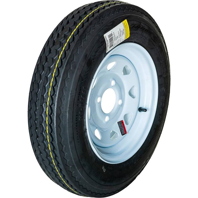 Hi-Run 4 Hole LRC 80 PSI 5.3 in. x 12 in. 4-Ply Tire and Wheel Assembly - ASB1064