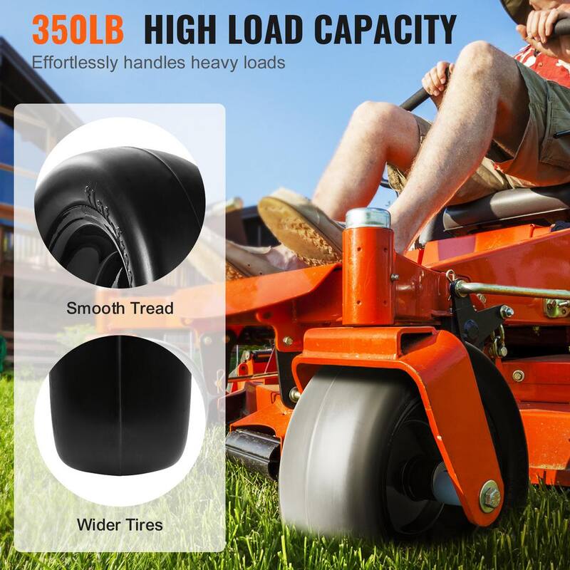 VEVOR Lawn Mower Tires with Rim 11 in. x 4 in. - 7 in. Tubeless Tractor Tires 2-Pack Tire and Wheel Assemby Flat-free PU Tire - GCJLZ11X45SXTCAWDV0-0725