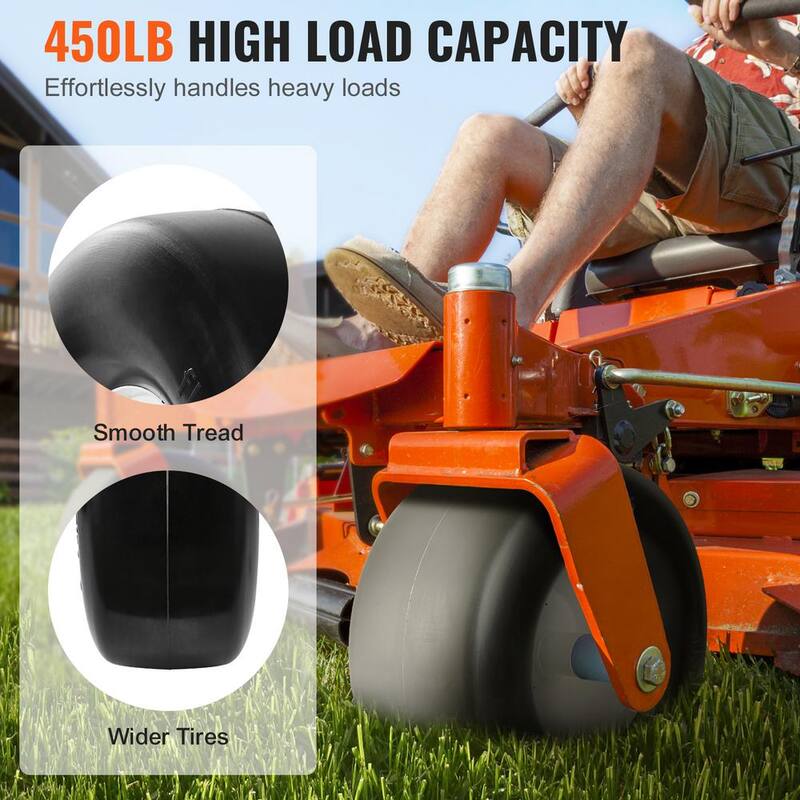 VEVOR Lawn Mower Tires with Rim, 13 in. x 5 in. - 6 in. Tubeless Tractor Tires, 2-Pack Tire and Wheel Assembly, Flat-free PU - GCJLZZXLG13XLCXLGV0-0725