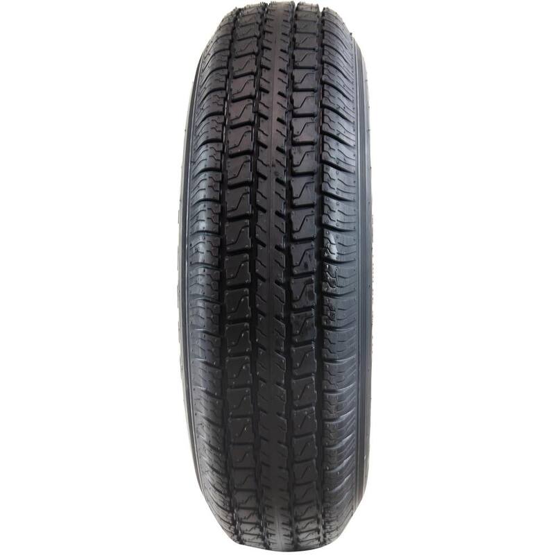 Hi-Run Bias Trailer Tire Assembly, ST225/75D15 8PR ON 15X6 6LUG Black Modular Wheel - ASB1151