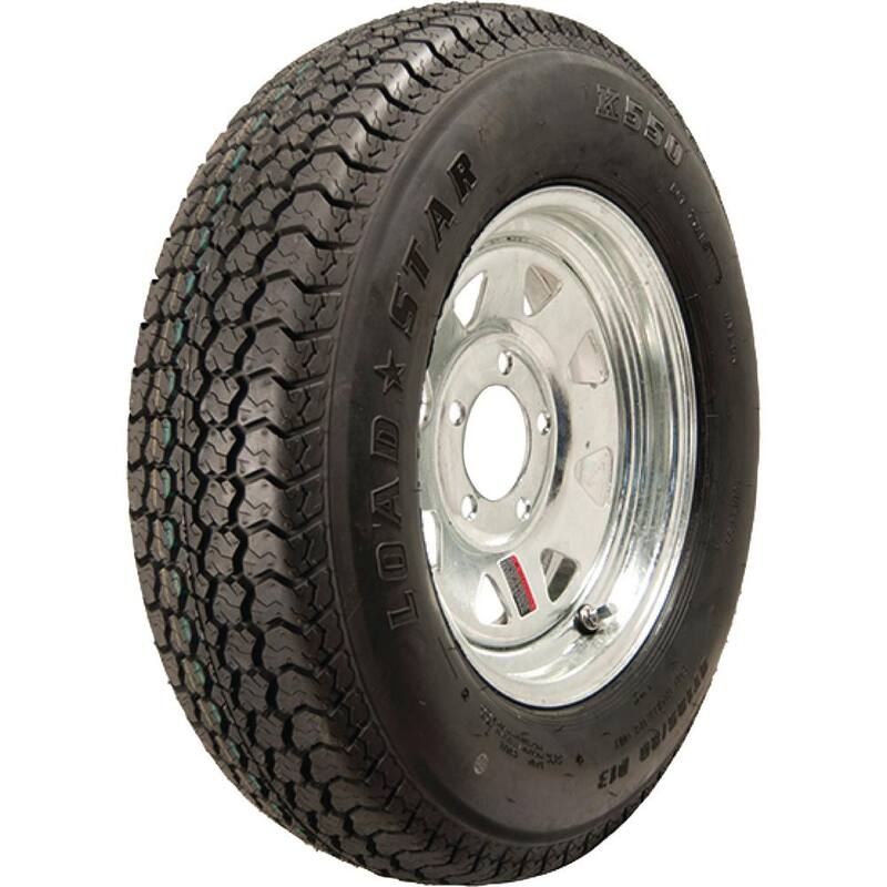 LOADSTAR ST175/80D-13 K550 BIAS 1360 lb. Load Capacity Silver 13 in. Bias Tire and Wheel Assembly - 3S143