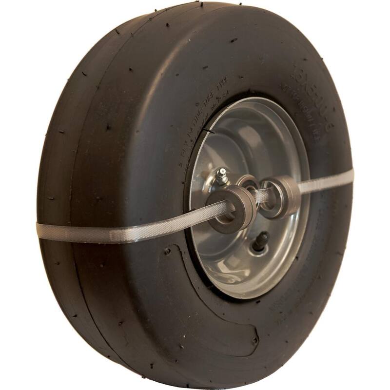 Hi-Run 13 x 5.00-6 2PR Universal Smooth Pneumatic Tube Tire Assembly (3/4 in. and 5/8 in.) - PL1003