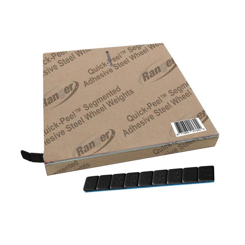 RANGER Adhesive Steel Wheel Weights, Black, Sold as a Roll (700 pcs. - 0.25 oz. - 1/2 in. Wide) - 5150225