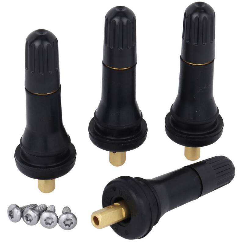 Milton Industries, Inc. Tire Valve Stem, 2-1/4 in. 90-Degree TPMS Tubeless Tire Valves, .453 in. Rubber, 60 PSI - 4-Pieces - S-TPMS-2