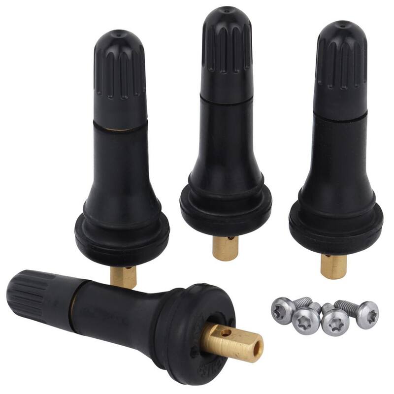 Milton Industries, Inc. Tire Valve Stem, 2-1/4 in. Parallel TPMS Tubeless Tire Valves, .453 in. Rubber, 60 PSI - 4-Pieces - S-TPMS-1