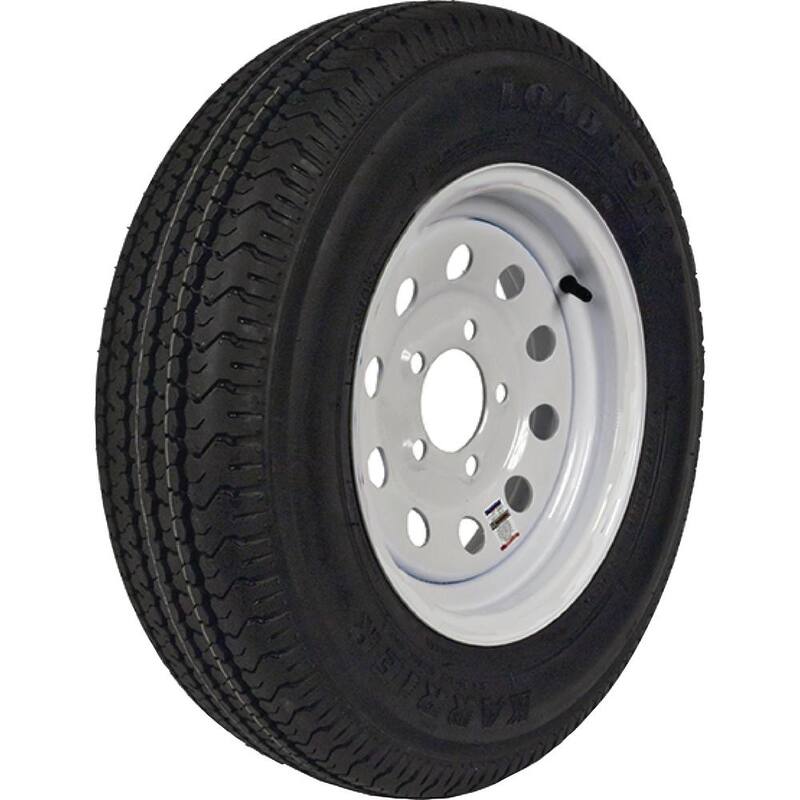 LOADSTAR ST175/80R-13 KR03 Radial 1480 lb. Load Capacity White Stripe 13 in. Bias Tire and Wheel Assembly - 31957