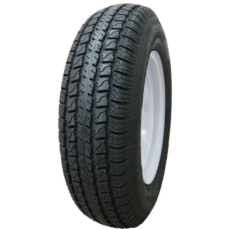 Hi-Run 8 Spoke White 65 PSI ST225/75D15 and 15 in. x 6.0 in. 6-5.5HD 8-Ply Tire and Wheel Assembly - ASB1006