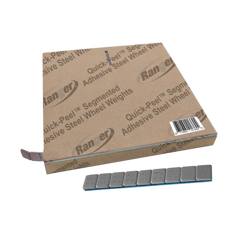 RANGER Adhesive Steel Wheel Weights, Silver, Sold as a Roll (700 pcs. - 0.25 oz. - 1/2 in. Wide) - 5150220