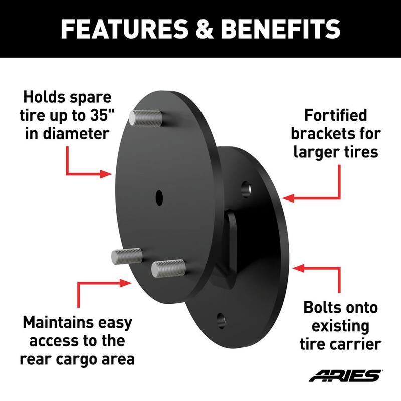 Aries Jeep Tire Relocation Carrier - 25630AB