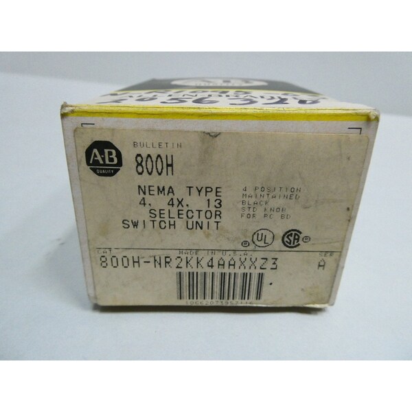 Interruptor selector de 4 posiciones Allen Bradley - 800H-NR2KK4AAXXZ3