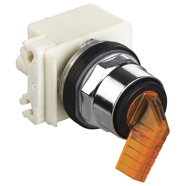 Schneider Electric SelectorSwitch, Iluminado, 2 Posiciones, 30mm, Amarillo - 9001K11J35LY