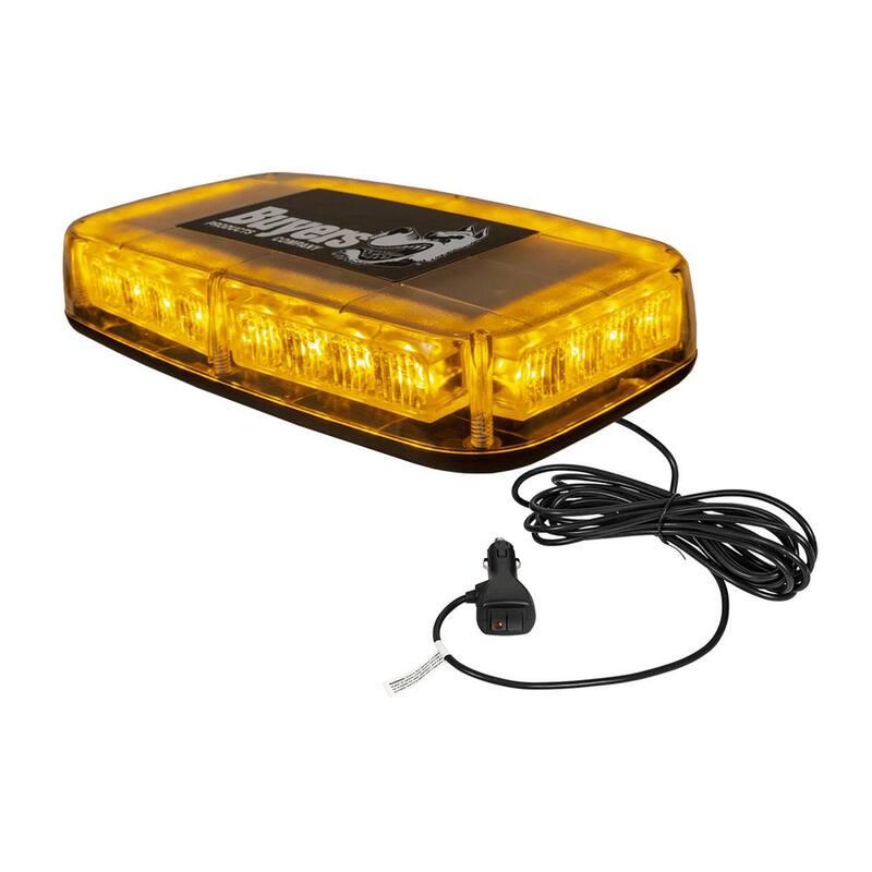 Buyers Products Company 11 in. Rectangular Multi-Mount 24 LED Mini Light Bar Emergency Warning Flash for Truck and Safety Vehicles, Amber - 8891040