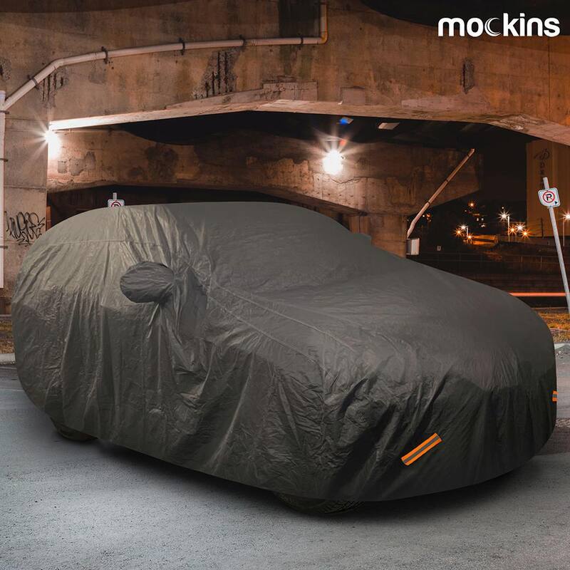 Mockins 190 in. x 75 in. x 72 in. Heavy-Duty Waterproof Car Cover - Thick 250g PVC Cotton Lined - Medium SUV Cover - MA-67