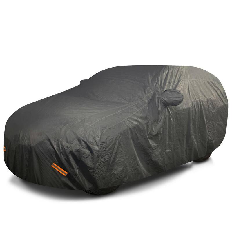 Mockins 190 in. x 75 in. x 72 in. Heavy-Duty Waterproof Car Cover - Thick 250g PVC Cotton Lined - Medium SUV Cover - MA-67
