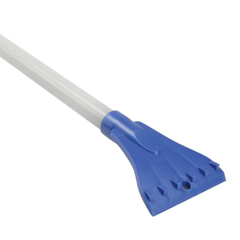Snow Joe 18 in. 4-in-1 Telescoping Snow Broom and Ice Scraper with Headlights - SJBLZD-LED