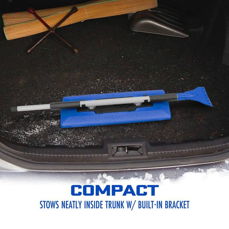 Snow Joe 18 in. 4-in-1 Telescoping Snow Broom and Ice Scraper with Headlights - SJBLZD-LED