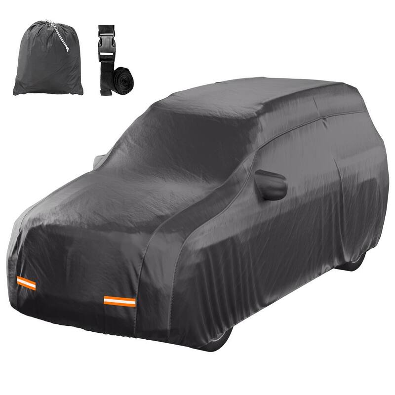 Mockins 200 in. x 75 in. x 75 in. Extra Thick Heavy-Duty SUV Waterproof Car Cover - 250 g PVC Cotton Lined - Black - MA-99