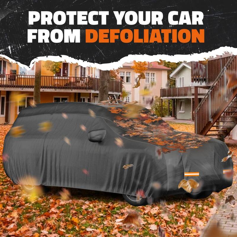 Mockins 200 in. x 75 in. x 75 in. Extra Thick Heavy-Duty SUV Waterproof Car Cover - 250 g PVC Cotton Lined - Black - MA-99