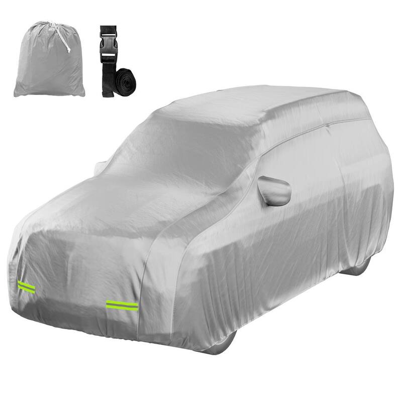 Mockins 200 in. x 75 in. x 75 in. Water Resistant SUV Car Cover - Oxford 150D - Silver - MA-51