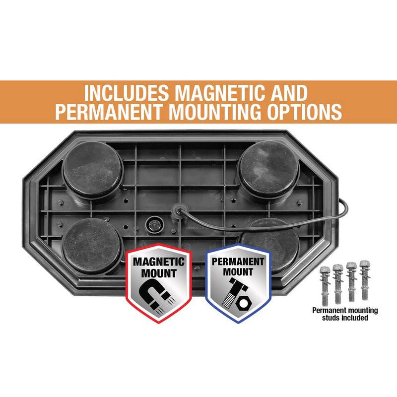 Buyers Products Company 15 in. Octagonal Magnetic or Perm Mount 56 LEDs Mini Light Bar Emergency Warning Flash Truck & Safety Vehicles, Amber - 8891060