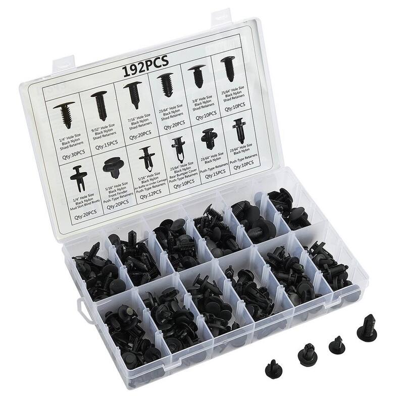 STARK USA 192-Piece Car Panel Trim Assortment Retainer Push Pin Rivet Clips - 13243-H