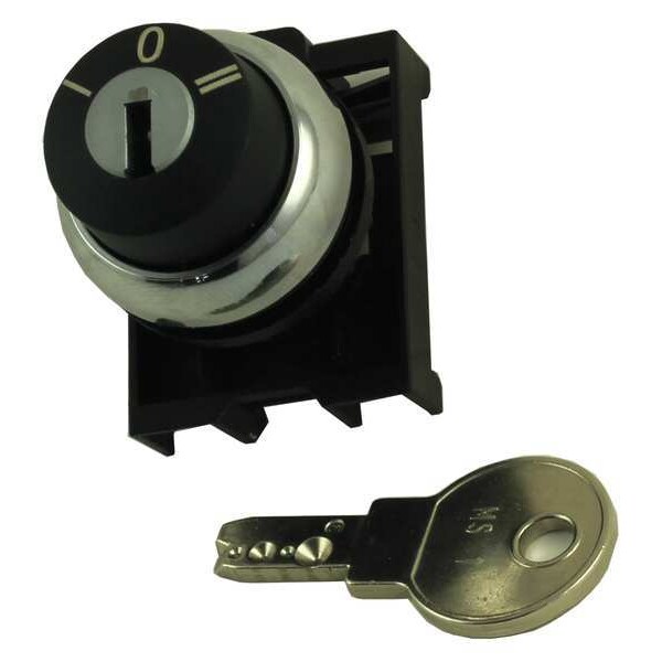 Interruptor selectora Eaton sin iluminación, 22mm, 3 posiciones, con llave - M22M-WRS3