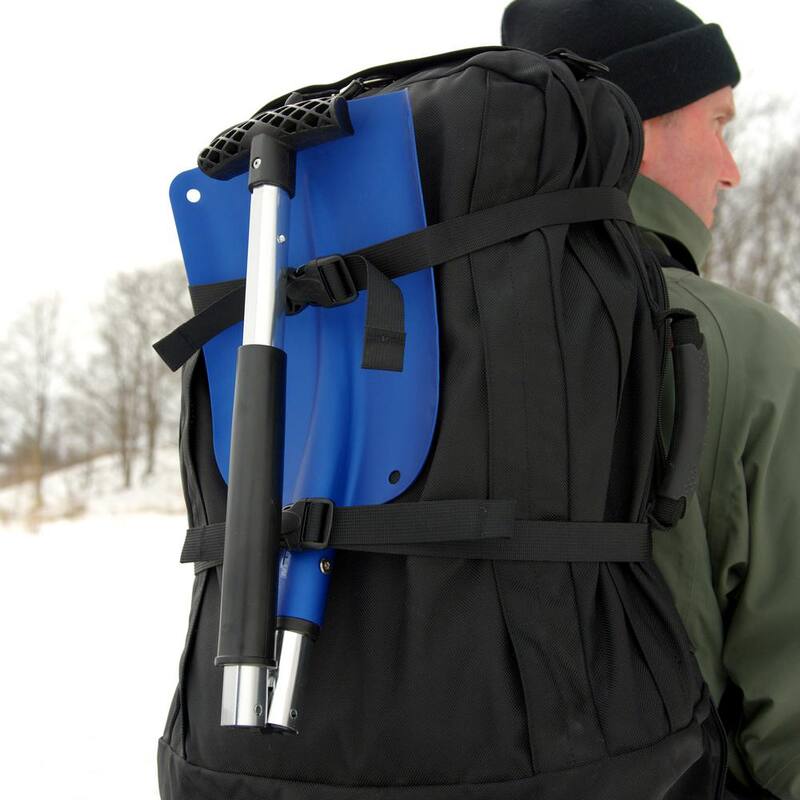 Michelin Ultra Compact 40 in. Folding Utility Snow Shovel for Car Emergency, Telescoping Handle - 19188-2