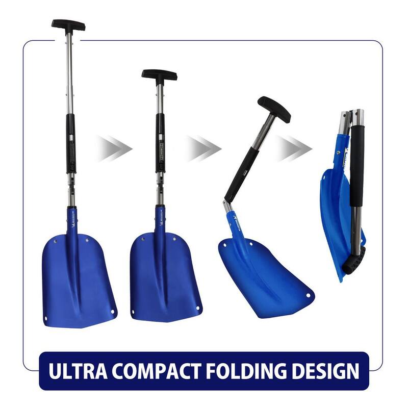 Michelin Ultra Compact 40 in. Folding Utility Snow Shovel for Car Emergency, Telescoping Handle - 19188-2