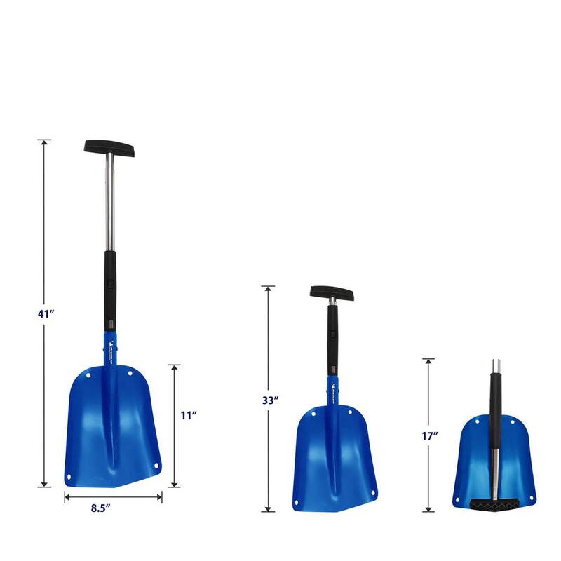 Michelin Ultra Compact 40 in. Folding Utility Snow Shovel for Car Emergency, Telescoping Handle - 19188-2