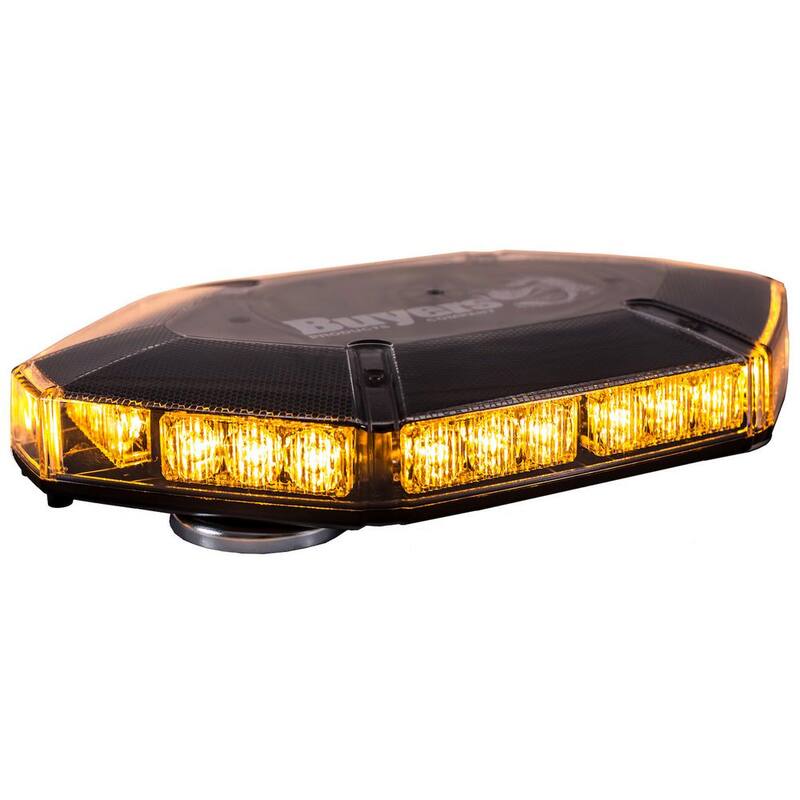Buyers Products Company 17 in. Octagonal Magnetic Mount 30 LEDs Mini Light Bar Emergency Warning Flash for Truck and Safety Vehicles, Amber - 8891100