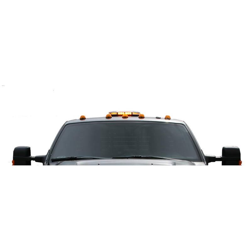 Buyers Products Company 17 in. Octagonal Magnetic Mount 30 LEDs Mini Light Bar Emergency Warning Flash for Truck and Safety Vehicles, Amber - 8891100