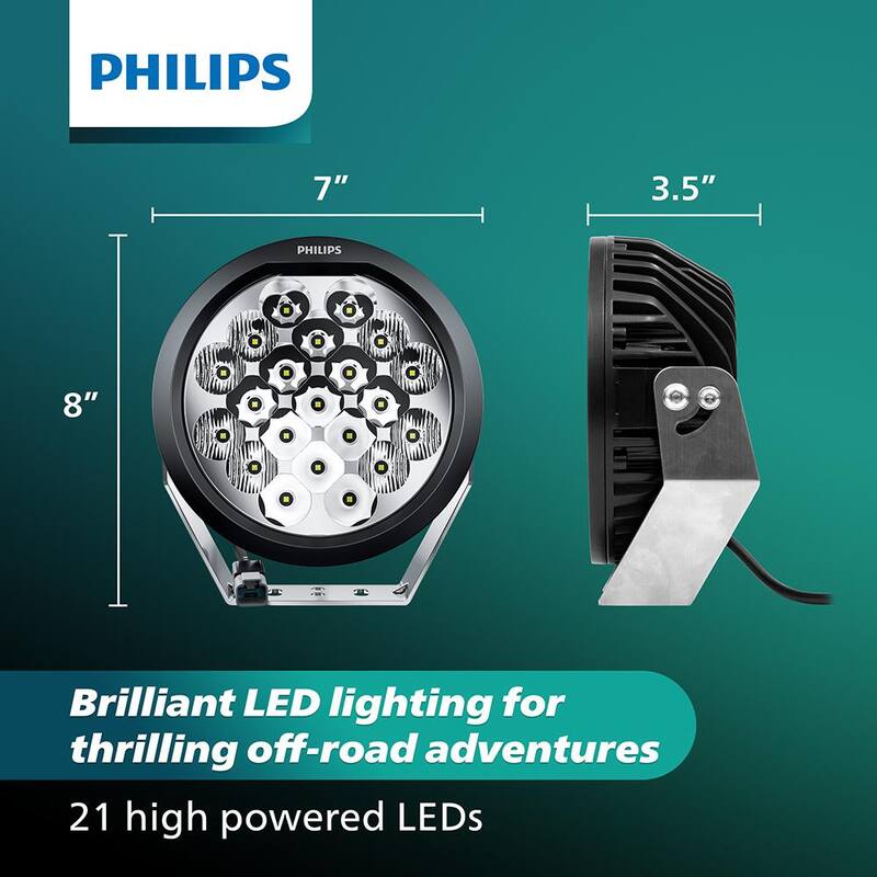 Philips Ultinon Drive LED Pod 7 in. Round Combo - UD5011RX1