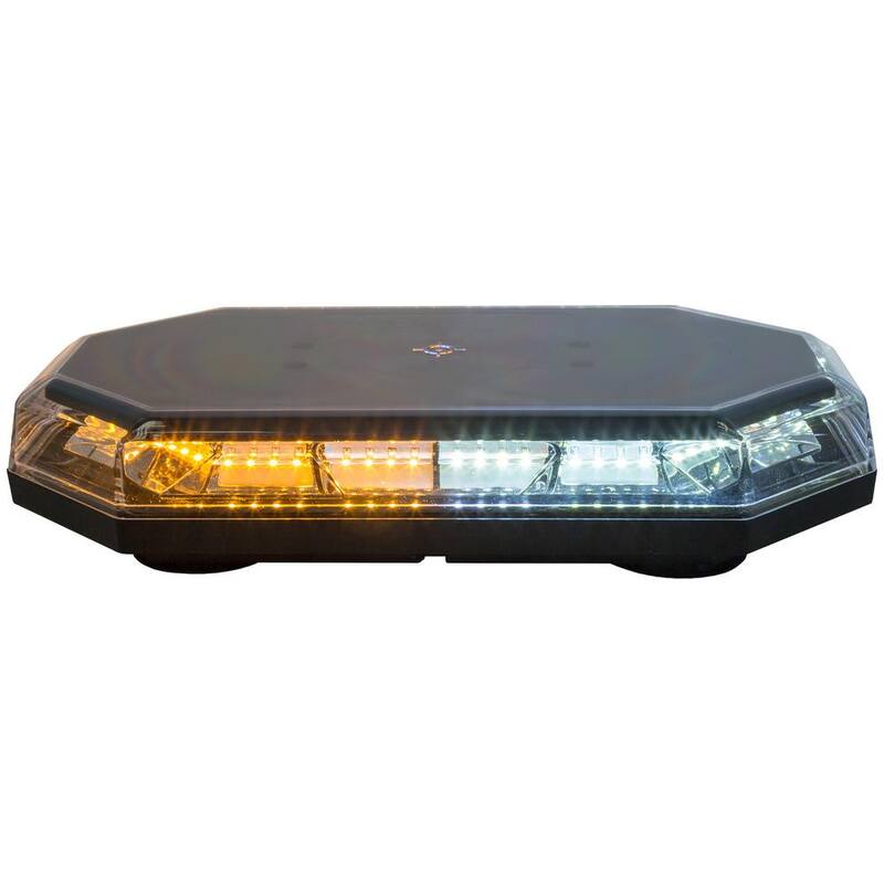 Buyers Products Company 15 in. Truck UTV ATV Emergency Flash LED Light Bar Amber/Clear - 8891062