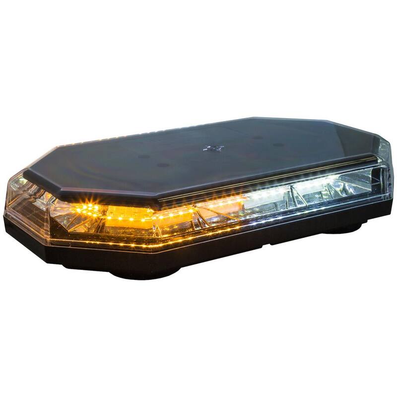 Buyers Products Company 15 in. Truck UTV ATV Emergency Flash LED Light Bar Amber/Clear - 8891062