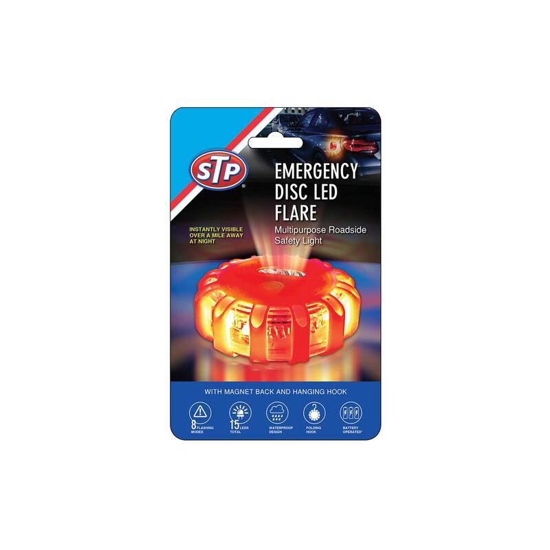 STP Emergency Roadside LED Flare, 8 Modes, 1 Mile Signal Visibility, Battery-Powered - SEL1-1004-ORG