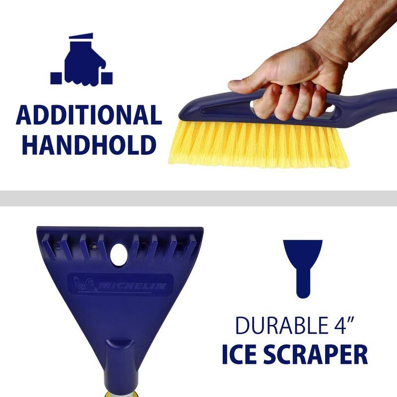 Michelin Heavy Duty 25 in. Snow Brush with Ice Scraper, Ergonomic Dual Handle Design - 2 Pack - 19151-6