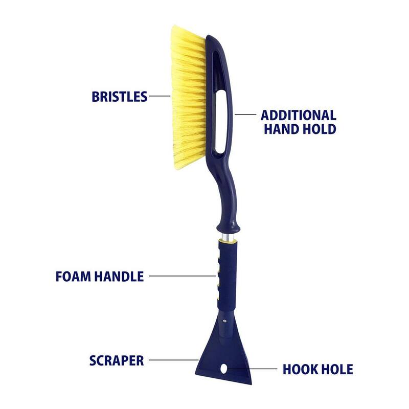 Michelin Heavy Duty 25 in. Snow Brush with Ice Scraper, Ergonomic Dual Handle Design - 2 Pack - 19151-6