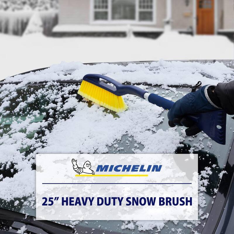 Michelin Heavy Duty 25 in. Snow Brush with Ice Scraper, Ergonomic Dual Handle Design - 2 Pack - 19151-6