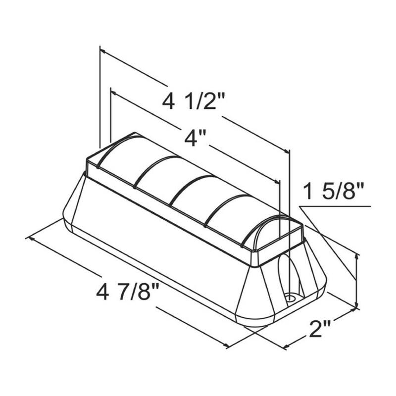 Buyers Products Company 4.875 Inch Amber Rectangular Strobe Light - 8891004