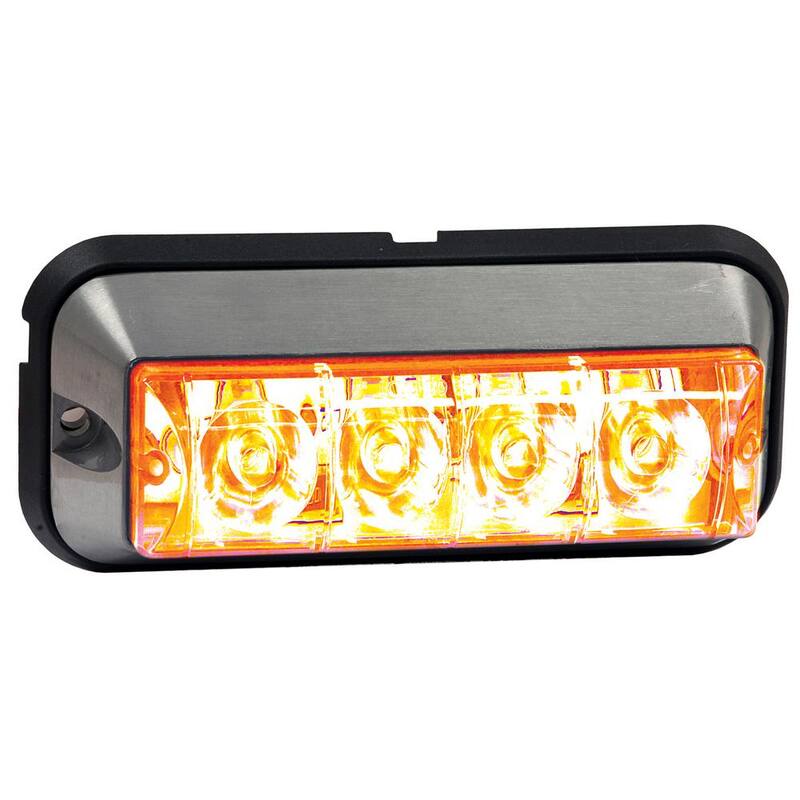 Buyers Products Company 4.875 Inch Amber Rectangular Strobe Light - 8891004