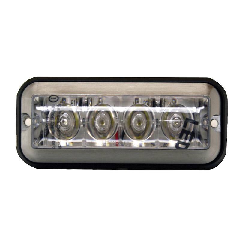 Buyers Products Company 4.875 Inch Amber Rectangular Strobe Light - 8891004
