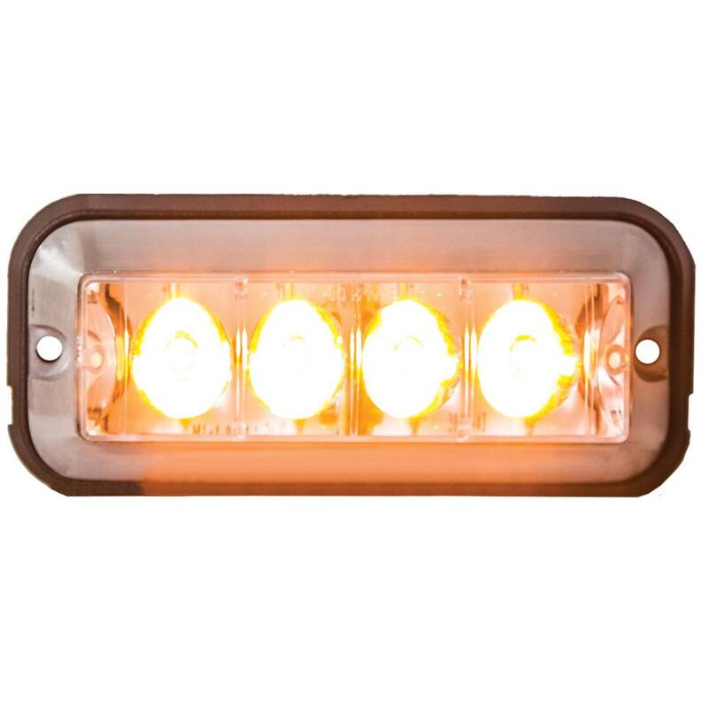 Buyers Products Company 4.875 Inch Amber Rectangular Strobe Light - 8891004