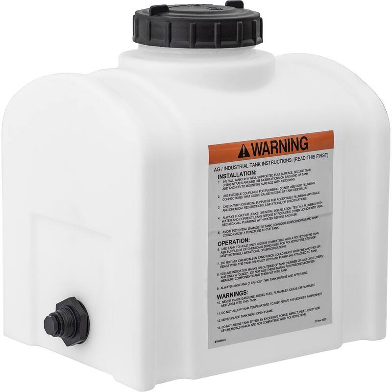 Buyer's Products 5 Gal. Poly Reservoir Water Storage Tank Non-Flammable Liquid - 82123879