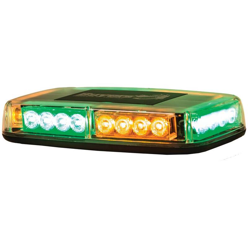 Buyers Products Company 11 in. Emergency Work Truck Multi-Mount Light Bar Amber/Green - 8891049