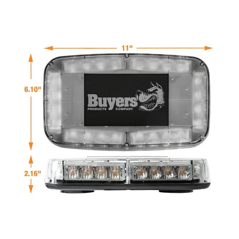Buyers Products Company 11 in. Emergency Work Truck Multi-Mount Light Bar Amber/Green - 8891049