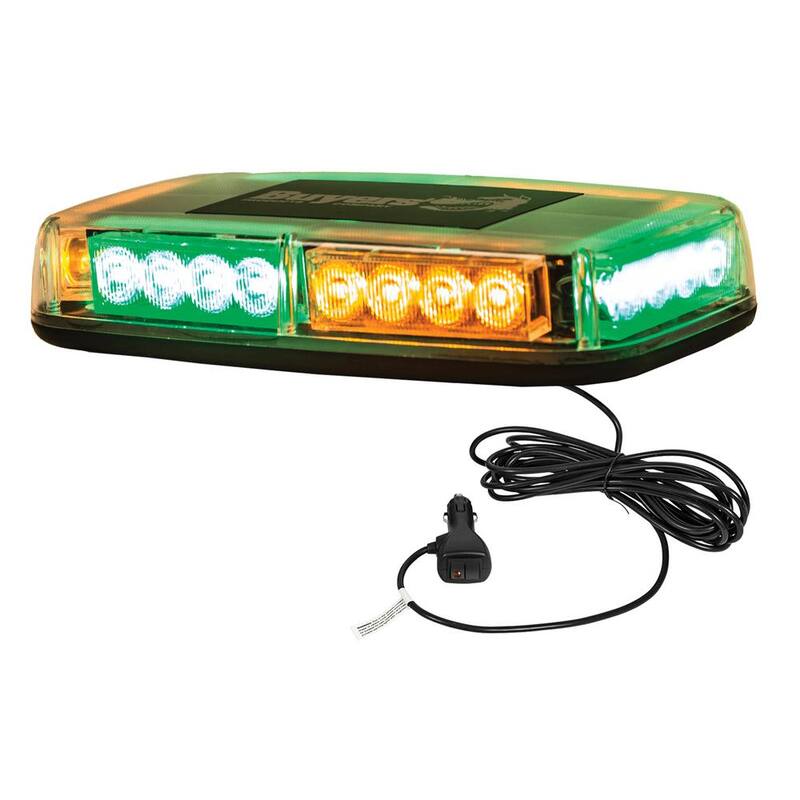 Buyers Products Company 11 in. Emergency Work Truck Multi-Mount Light Bar Amber/Green - 8891049