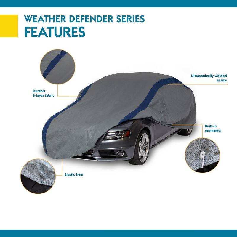 Classic Accessories Duck Covers Weather Defender Sedan Semi-Custom Car Cover Fits up to 22 ft. - A3C264