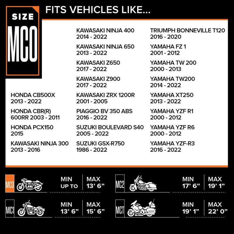 Budge Standard 86 in. x 44 in. x 44 in. Size MC-0 Motorcycle Cover - MC-4