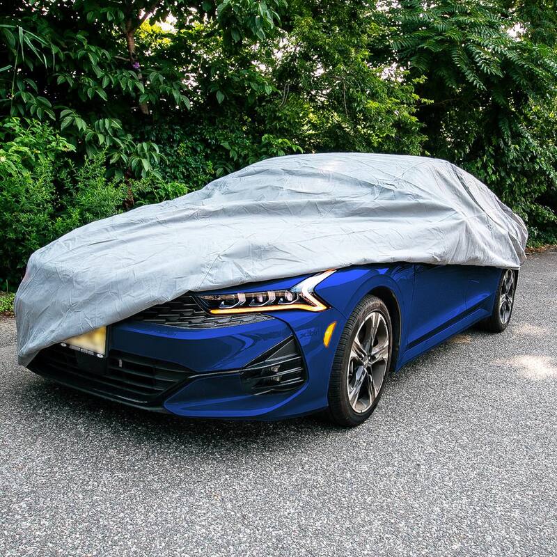 FH Group 190 in. x 70 in. x 47 in. Large Non-Woven Water Resistant Exterior Sedan Car Cover - DMC502-L